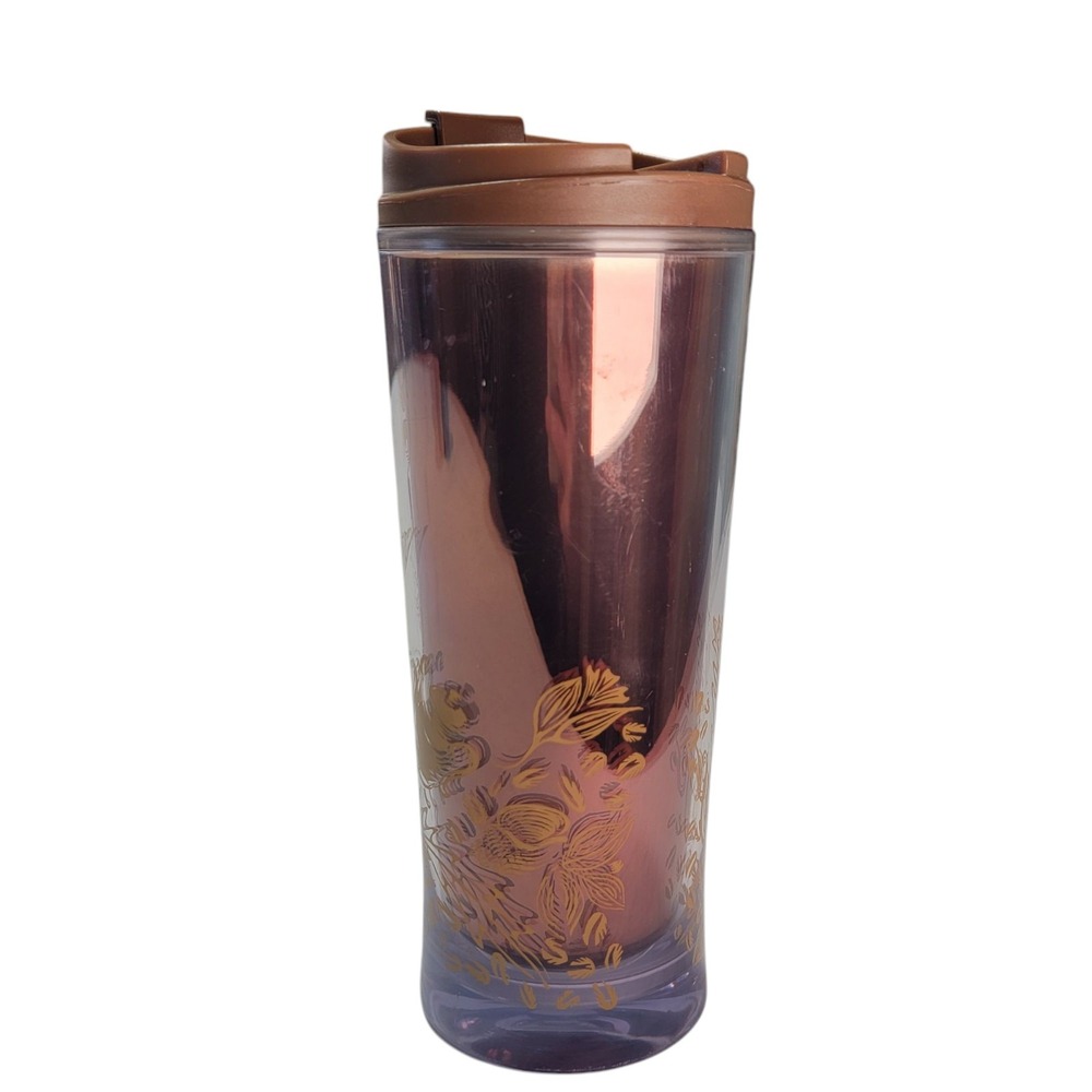 Starbucks 2011 Insulated Mermaid Tumbler 16 Fl Oz Metallic Brown With Lid - Picture 3 of 8
